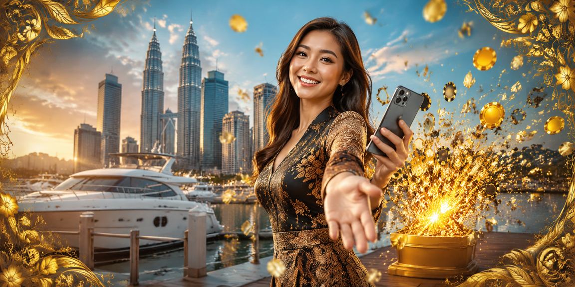 Pemain menggunakan kasino mudah alih dengan rekaan batik di Kuala Lumpur